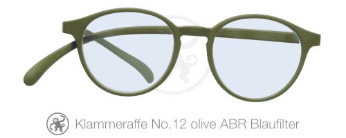 Klammeraffe No.12 olive mit ABR Blaufiltergläsern