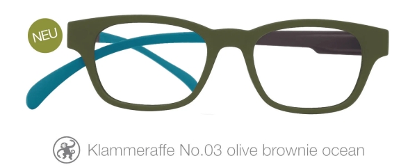 Klammeraffe No.03 olive brownie ocean