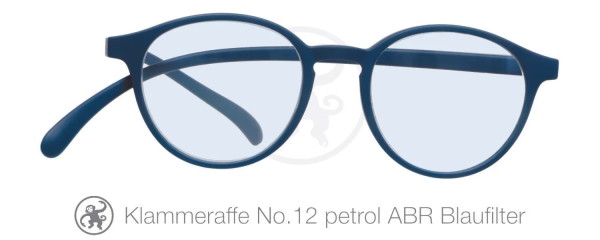 Klammeraffe No.12 petrol mit ABR Blaufiltergläsern